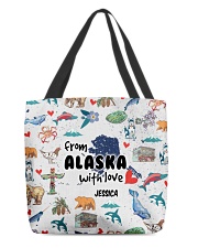 Custom From Alaska With Love All-over Tote front
