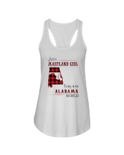 MARYLAND GIRL LIVING IN ALABAMA WORLD Ladies Flowy Tank tile