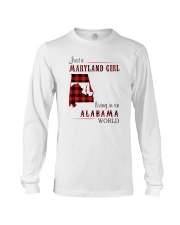 MARYLAND GIRL LIVING IN ALABAMA WORLD Long Sleeve Tee tile