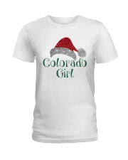 Colorado Girl Giltter Christmas Ladies T-Shirt tile