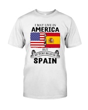 LIVE IN AMERICA BEGAN IN SPAIN ROOT Classic T-Shirt tile