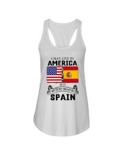 LIVE IN AMERICA BEGAN IN SPAIN ROOT Ladies Flowy Tank thumbnail
