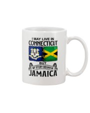 LIVE IN CONNECTICUT BEGAN IN JAMAICA Mug tile