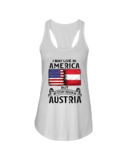 LIVE IN AMERICA BEGAN IN AUSTRIA Ladies Flowy Tank tile