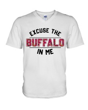 EXCUSE THE BUFFALO IN ME V-Neck T-Shirt tile
