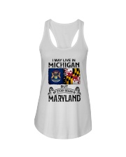 LIVE IN MICHIGAN BEGAN IN MARYLAND Ladies Flowy Tank tile
