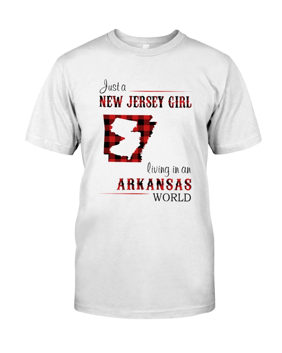 JERSEY GIRL LIVING IN ARKANSAS WORLD Classic T-Shirt