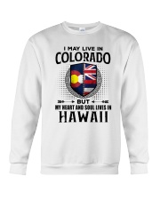 LIVE IN COLORADO MY HEART IN HAWAII MEN Crewneck Sweatshirt thumbnail
