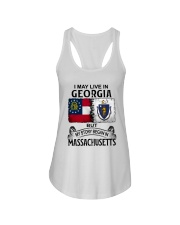 LIVE IN GEORGIA BEGAN IN MASSACHUSETTS Ladies Flowy Tank thumbnail