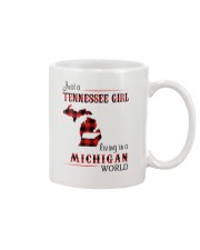 TENNESSEE GIRL LIVING IN MICHIGAN WORLD Mug tile