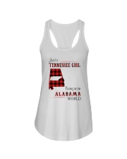 TENNESSEE GIRL LIVING IN ALABAMA WORLD Ladies Flowy Tank tile