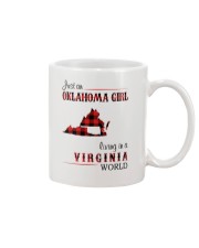 OKLAHOMA GIRL LIVING IN VIRGINIA WORLD Mug tile
