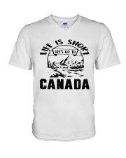 Let's Go To Canada V-Neck T-Shirt tile