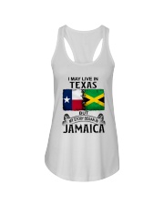 LIVE IN TEXAS BEGAN IN JAMAICA Ladies Flowy Tank thumbnail