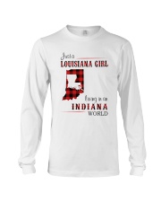 LOUISIANA GIRL LIVING IN INDIANA WORLD Long Sleeve Tee thumbnail
