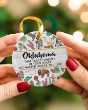 Oklahoma Forever In Your Heart Circle ornament - single (porcelain) aos-circle-ornament-single-porcelain-lifestyles-08