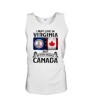 LIVE IN VIRGINIA BUT MY STORY BEGAN IN CANADA Unisex Tank tile
