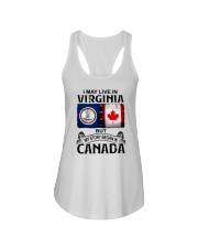 LIVE IN VIRGINIA BUT MY STORY BEGAN IN CANADA Ladies Flowy Tank tile