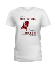 SCOTTISH GIRL LIVING IN DUTCH WORLD Ladies T-Shirt thumbnail