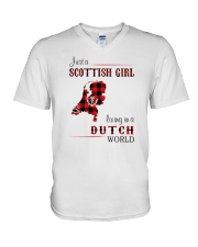SCOTTISH GIRL LIVING IN DUTCH WORLD V-Neck T-Shirt thumbnail