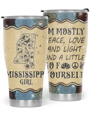 Mississippi Peace Love And Light Glitter Tumbler tile