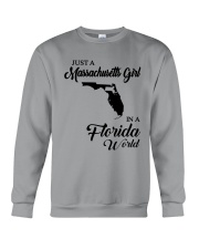 JUST A MASSACHUSETTS GIRL IN A FLORIDA WORLD Crewneck Sweatshirt thumbnail