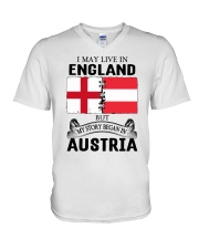 LIVE IN ENGLAND BEGAN IN AUSTRIA ROOT WOMEN V-Neck T-Shirt thumbnail