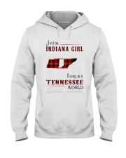 INDIANA GIRL LIVING IN TENNESSEE WORLD Hooded Sweatshirt thumbnail