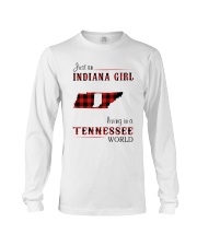 INDIANA GIRL LIVING IN TENNESSEE WORLD Long Sleeve Tee thumbnail
