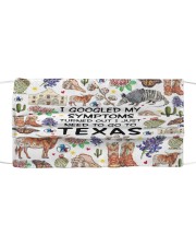 TEXAS I GOOGLED MY SYMPTOMS Cloth face mask front