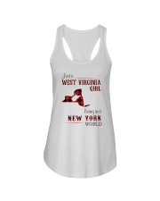 WEST VIRGINIA GIRL LIVING IN NEW YORK WORLD Ladies Flowy Tank thumbnail
