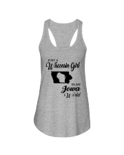 JUST A WISCONSIN GIRL IN AN IOWA WORLD Ladies Flowy Tank thumbnail