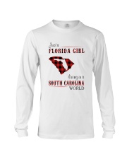 FLORIDA GIRL LIVING IN SOUTH CAROLINA WORLD Long Sleeve Tee tile