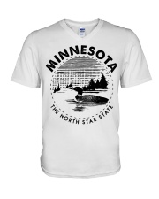 Minnesota The North Star State V-Neck T-Shirt tile