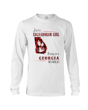SALVADORAN GIRL LIVING IN GEORGIA WORLD Long Sleeve Tee thumbnail
