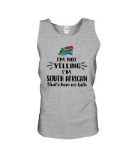 I'M NOT YELLING I'M SOUTH AFRICAN Unisex Tank tile