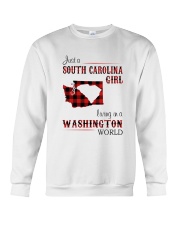 SOUTH CAROLINA GIRL LIVING IN WASHINGTON WORLD Crewneck Sweatshirt thumbnail