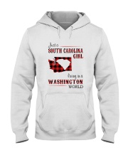 SOUTH CAROLINA GIRL LIVING IN WASHINGTON WORLD Hooded Sweatshirt thumbnail