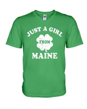 Just A Girl From Maine V-Neck T-Shirt tile