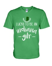 Lucky To Be Indiana Girl V-Neck T-Shirt tile