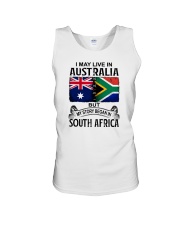 LIVE IN AUSTRALIA BEGAN IN SOUTH AFRICA Unisex Tank tile