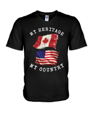 Canada My Heritage V-Neck T-Shirt tile