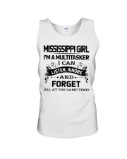 Mississippi Girl Listen Ignore Forget At The Same Time Unisex Tank tile