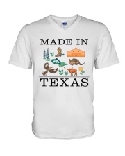 Symbols Made In Texas V-Neck T-Shirt tile