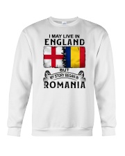 LIVE IN ENGLAND BEGAN IN ROMANIA Crewneck Sweatshirt tile
