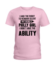 BEING A PHILLY GIRL Ladies T-Shirt front