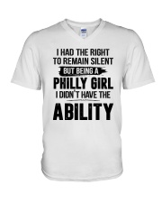 BEING A PHILLY GIRL V-Neck T-Shirt thumbnail
