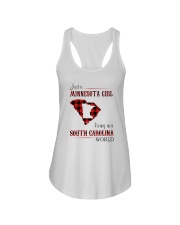 MINNESOTA GIRL LIVING IN SOUTH CAROLINA WORLD Ladies Flowy Tank thumbnail