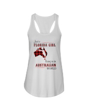FLORIDA GIRL LIVING IN AUSTRALIAN WORLD Ladies Flowy Tank tile