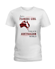 FLORIDA GIRL LIVING IN AUSTRALIAN WORLD Ladies T-Shirt tile